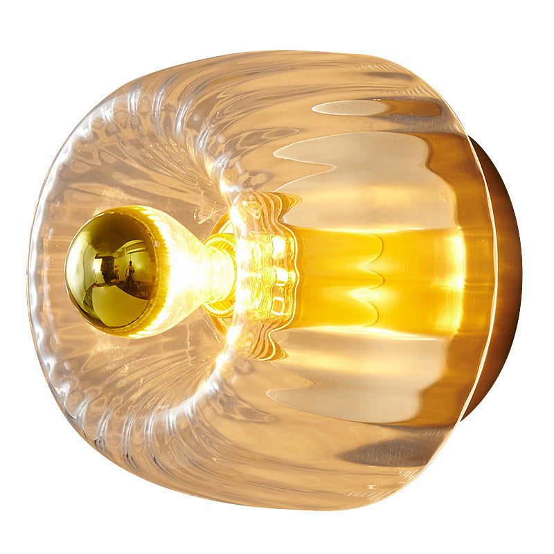 Solara Luxury Glas-Design Deckenleuchte | Kupfer-Sonnengestaltung | Wand- & Deckenmontage | Premium Wohnambiente