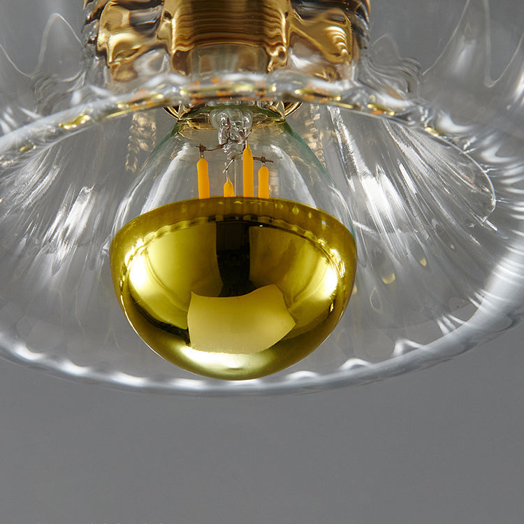 Solara Luxury Glas-Design Deckenleuchte | Kupfer-Sonnengestaltung | Wand- & Deckenmontage | Premium Wohnambiente