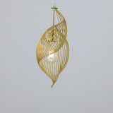 NautiloLux LED Pendelleuchte | Nordic Design | 1-Licht-Hängelampe im Schneckendesign | Eleganz für Wohn- & Essbereich