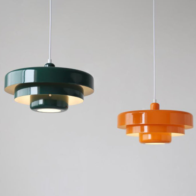 LayerLight Vintage Nordic Pendelleuchte | Mehrschichtiges Metall-Design | 1-flammige Hängelampe für Esszimmer & Küche