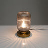 LunaStripe Nordic Design Glas Oval Tischlampe | 1 Licht | Dekorative Beleuchtung für Zuhause