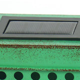 SolarForge Retro Solar Wandlampe | Quadratisches Box-Design | Aged Iron | LED Outdoor Beleuchtung