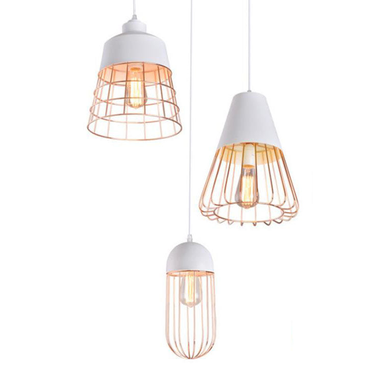 CageNova Geometrische Pendelleuchte | Nordic Design | Eisenkäfig | Einzigartige Beleuchtung