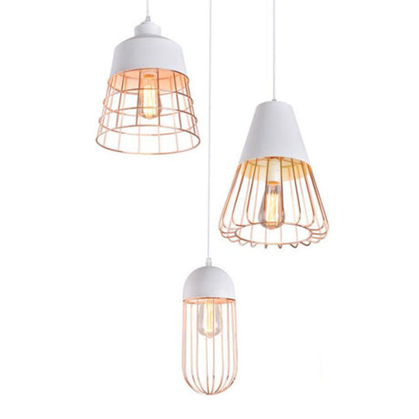 CageNova Geometrische Pendelleuchte | Nordic Design | Eisenkäfig | Einzigartige Beleuchtung