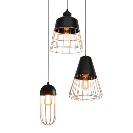 CageNova Geometrische Pendelleuchte | Nordic Design | Eisenkäfig | Einzigartige Beleuchtung