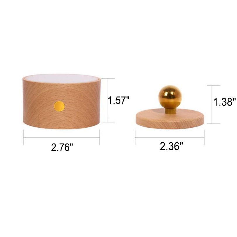 LumaWood Magnetische USB LED Wandlampe | Wiederaufladbar | Touch-Steuerung | Nachtlicht aus Holz