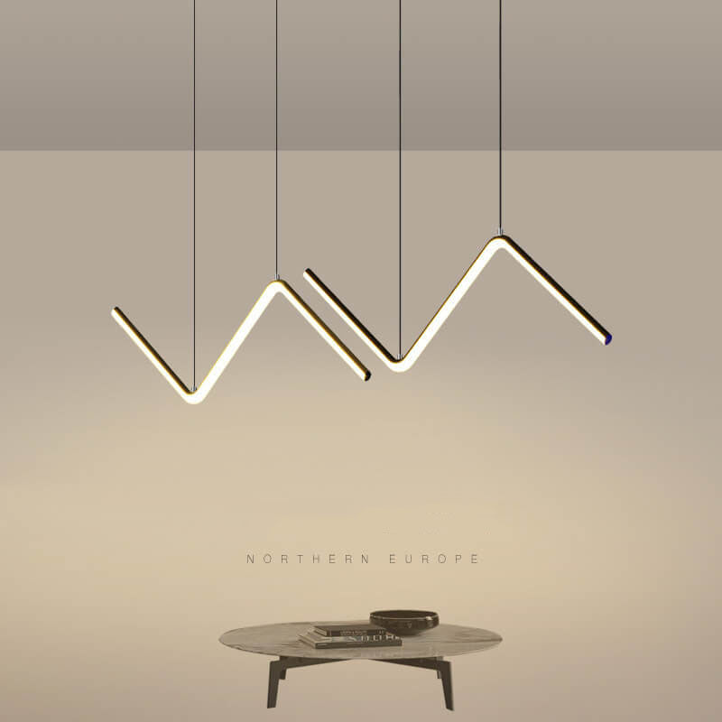 LineoLux LED Pendelleuchte | Minimalistisches N-Design | 2-Licht LED Lampe | Moderne Beleuchtung für Esszimmer & Büro