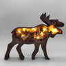 CraftBliss DIY Holz-Deko | Elch & Bär | LED-Handwerk | Weihnachtsgeschenk & Deko für Zuhause