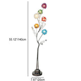 LumiBranch Aluminium Stehlampe | Kreatives Design | Rustikale Baumästhetik | 6-Licht Dekorlampe