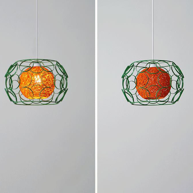 HempGlow Kreative Pendelleuchte aus Hanfgeflecht | Modernes Design | Einzigartiger Lichtakzent | Hängeleuchte für Zuhause