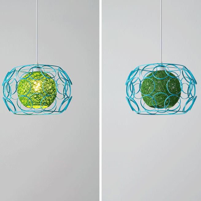 HempGlow Kreative Pendelleuchte aus Hanfgeflecht | Modernes Design | Einzigartiger Lichtakzent | Hängeleuchte für Zuhause