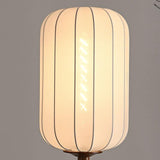 HikariZen Japanische Stehlampe | Rosewood-Basis & Seidenlampenschirm | 1-flammig | Zen-inspiriertes Design für Wohnräume & Büros