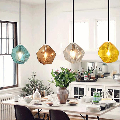 Glasvara Pendelleuchte | Modernes Glasdesign | Unregelmäßige Form | Wohnzimmerlicht