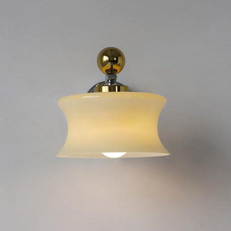 Scandura Wandleuchte | Skandinavisches Design | Glas & Eisen | Wellenförmiger Arm | Beleuchtung für Schlafzimmer