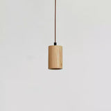 LumeWood Zylinder Pendelleuchte | Kleines Holzdesign | 1-Licht | Minimalistisches Design | Für Zuhause und Büro