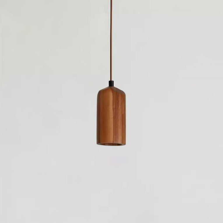 LumeWood Zylinder Pendelleuchte | Kleines Holzdesign | 1-Licht | Minimalistisches Design | Für Zuhause und Büro