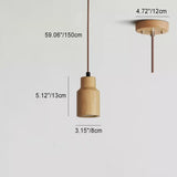 LumeWood Zylinder Pendelleuchte | Kleines Holzdesign | 1-Licht | Minimalistisches Design | Für Zuhause und Büro