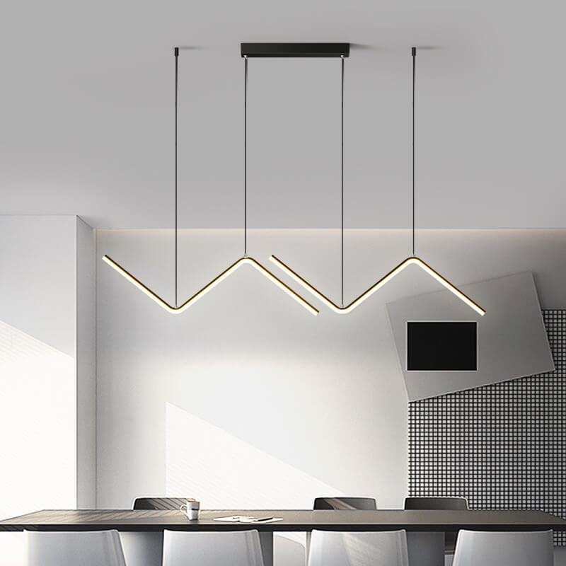 LineoLux LED Pendelleuchte | Minimalistisches N-Design | 2-Licht LED Lampe | Moderne Beleuchtung für Esszimmer & Büro