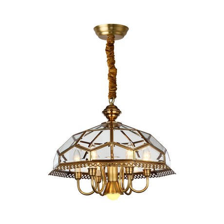 GeoLux Zeitgenössischer Nickel-Kronleuchter | Geometrisches Design | Elegante Beleuchtung für Wohnzimmer & Esszimmer
