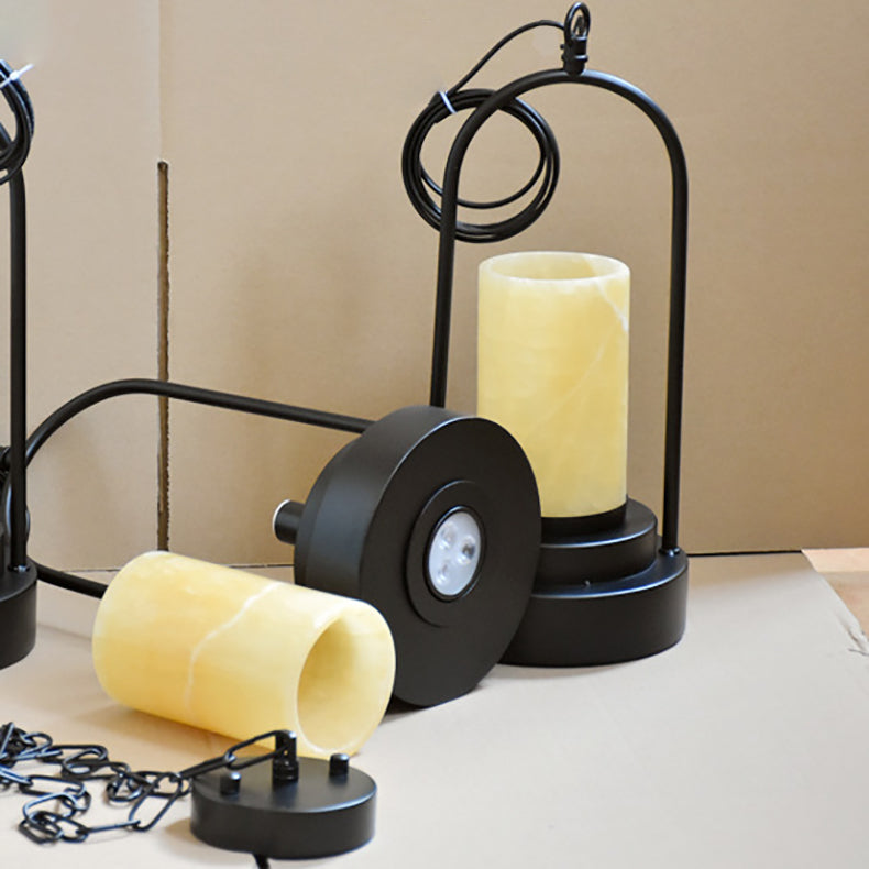 HempCandle Industrielle Pendelleuchte | Vintage Seil-Design | 1-flammige LED-Hängeleuchte | Rustikaler Stil
