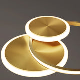 LumeAxis LED Deckenleuchte | Dreifach-Kreis-Design | Kupfer & Acryl | Dimmbares Licht