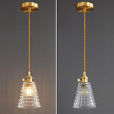 Bellux Glas Pendelleuchte | Modernes Glockenschirmdesign | Messingoptik | 1-flammig | Luxuriöse Beleuchtung