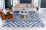DiamondLuxe Shag - Teppich mit Diamantmuster | Shaggy Hochflorteppich | Weich & Modern | Perfekt für Wohnzimmer