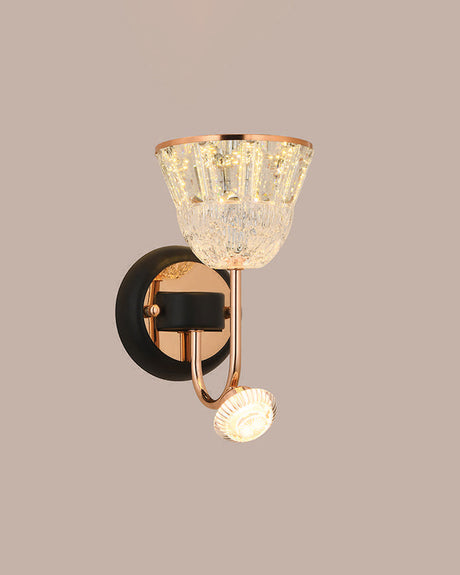 LustreVintage Kristall-Wandleuchte im Retro-Design | Elegante Beleuchtung | Dekorative Wandlampe für Zuhause