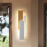 RectaGlow Wandleuchte | Modernes Holzdesign | Geometrische Rechteckform | LED & Dimmbar