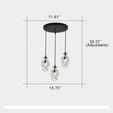 LunaVortex Skull Glas Kronleuchter | 3-Licht Design | Stilvolle Beleuchtung | Einzigartige Dekoration für Esszimmer & Wohnzimmer