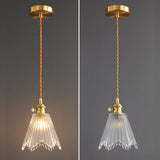 Bellux Glas Pendelleuchte | Modernes Glockenschirmdesign | Messingoptik | 1-flammig | Luxuriöse Beleuchtung