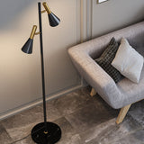 LumoHorn Nordic Design Stehlampe | Minimalistische Drehbare 2-Licht Lampe | Modernes Stehleuchten-Design