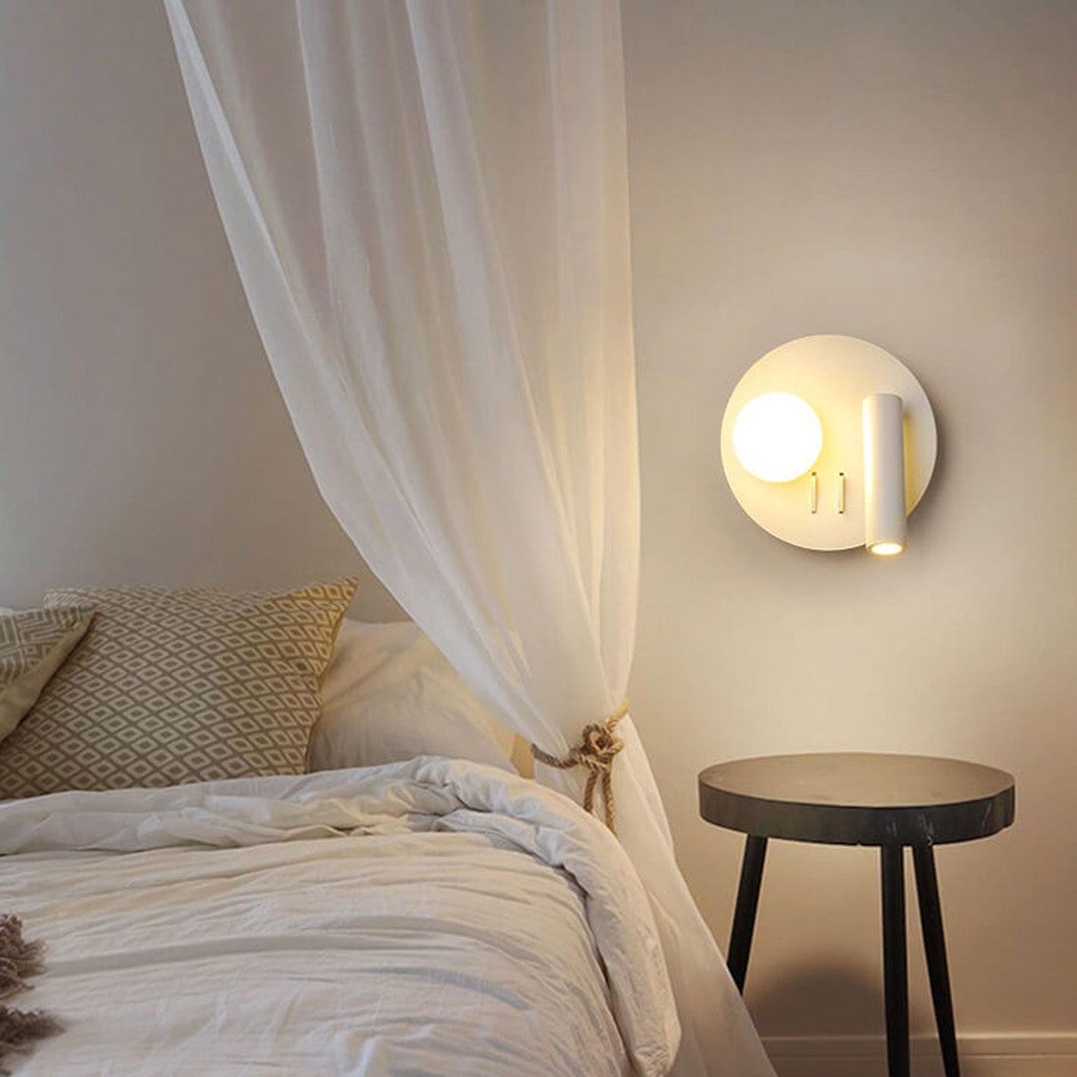 LumoForm Nordic LED Wandleuchte | Rund & Eckig | Minimalistisches Design | Leselampe mit Acryl & Eisen