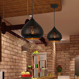 LumiÉclat Vintage Pendelleuchte | Metall mit Ätzdesign | Einflammige Hängelampe | Perfekt für Esszimmer & Küche