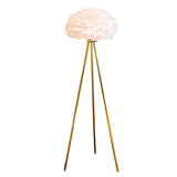 PlumeSphere Stehlampe | Elegantes Federdesign | 1-Licht Globus Stehleuchte | Moderne Beleuchtung für stilvolle Räume