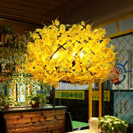FloraNova Kreativer Blumen Kronleuchter | 3 Lichter | Farbenfrohes Design für Ihr Zuhause