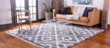 DiamondLuxe Shag - Teppich mit Diamantmuster | Shaggy Hochflorteppich | Weich & Modern | Perfekt für Wohnzimmer