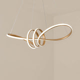 SpiraLuxe LED Kronleuchter | Modernes Aluminium-Design | 1-flammige Spiralleuchte | Dimmbares Licht