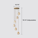 CrystalCove Moderne Treppenleuchte | Prismen-Kristall Kronleuchter | 6- und 9-flammig | Luxus-Design | Schwarz oder Gold