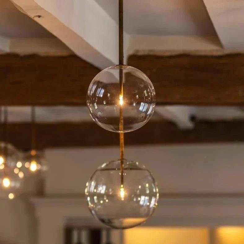 CrystalHollow Glas Pendelleuchte | Elegantes Design | Dimmbares Licht | Stilvolle Beleuchtung für Zuhause