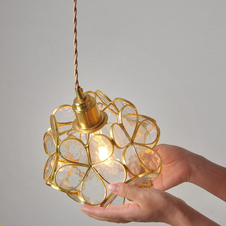 PetalGlow Glasblütenblatt-Pendelleuchte | Nordischer Stil | Elegantes Design für Ess- & Wohnzimmer