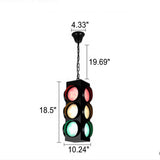 LumoStop Retro Pendelleuchte | Ampel-Design | Eisen & Glas | LED Beleuchtung