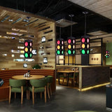 LumoStop Retro Pendelleuchte | Ampel-Design | Eisen & Glas | LED Beleuchtung