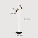 LumoHorn Nordic Design Stehlampe | Minimalistische Drehbare 2-Licht Lampe | Modernes Stehleuchten-Design