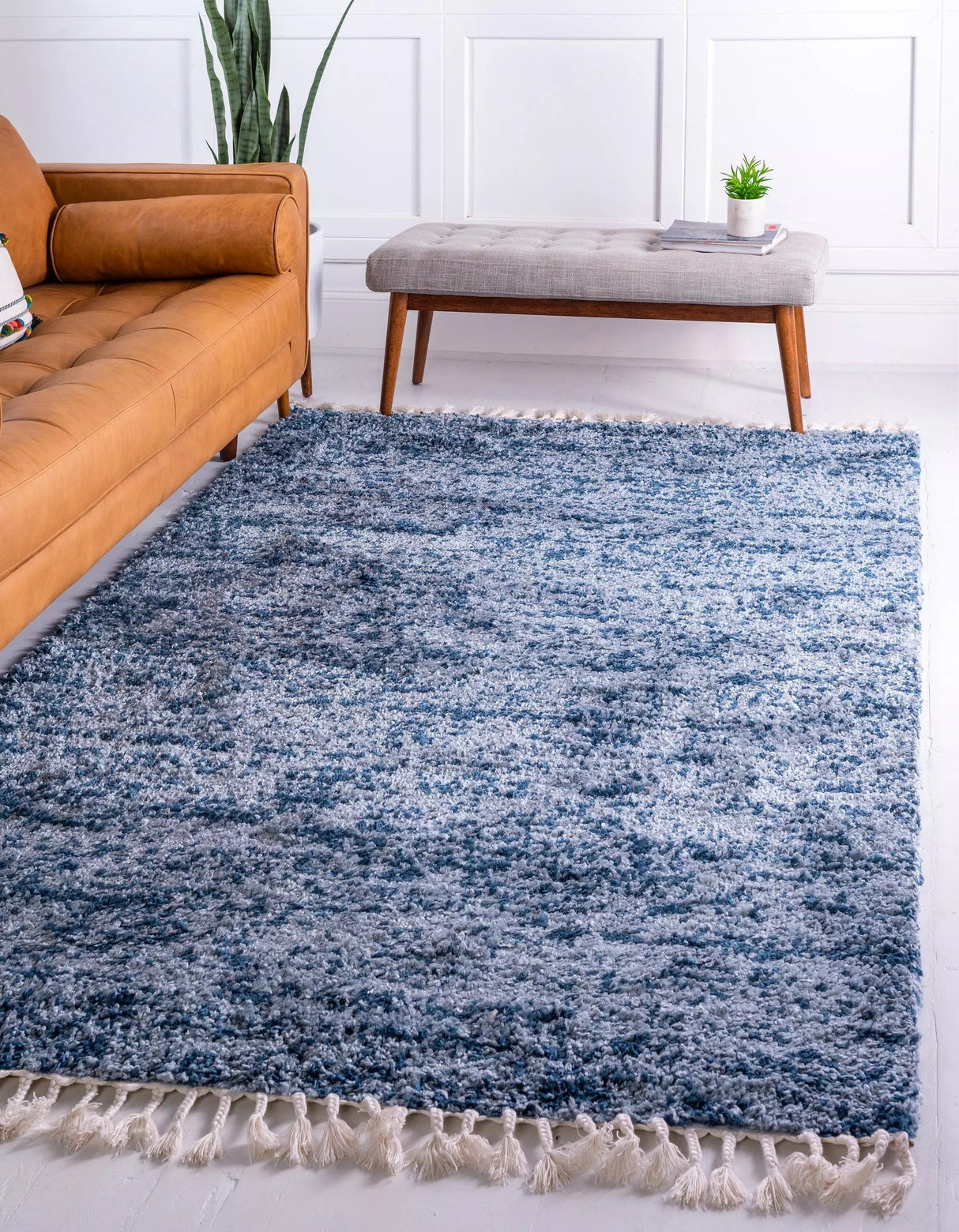 Marlea Hochflor Teppich mit Meliertem Design | Weich & Gemütlich | Perfekt für Wohnzimmer & Schlafzimmer