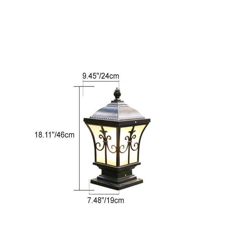 SolarLum Vintage LED Säulenleuchte | Wetterfest | Solar- und Strombetrieb | Dekorative Außenbeleuchtung