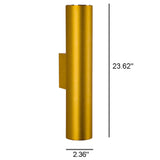 LightVibe Aluminium Wandleuchte Zylinder | 2-flammig | Modernes Design | Innen & Außen