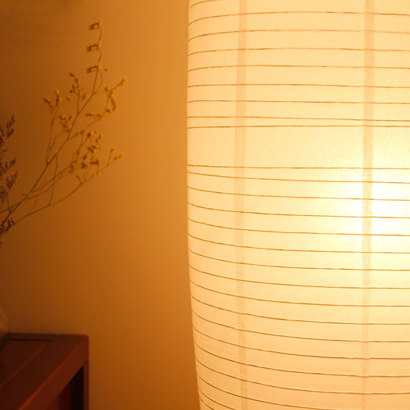 LumoStyle Nordic Design Stehlampe | Reispapier Säulenlampe | Stimmungsvolles, Doppelt Licht | Modernes Dekor