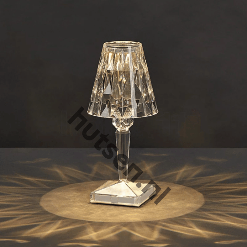 LuxeCrystal Premium LED Tischlampe | Kabellos | Dimmbare Kristallbeleuchtung | Stimmungslicht & Dekoration