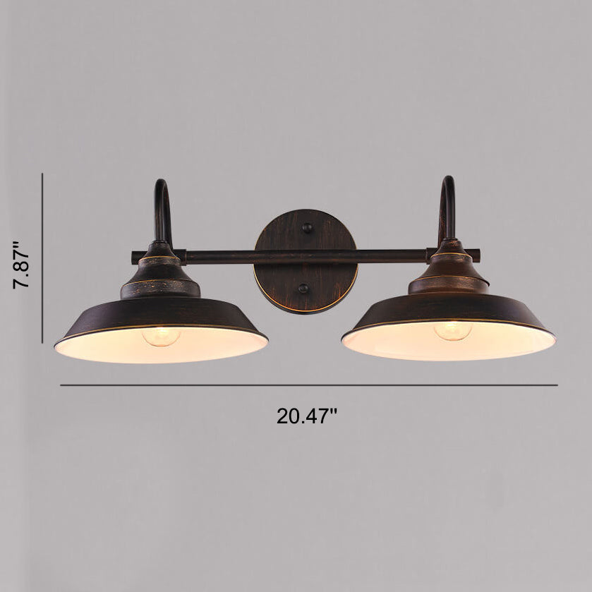 RusticaLuxe Industrielle Vintage Wandleuchte | Eisen-Design | 1/2-flammig | Rustikales Ambiente
